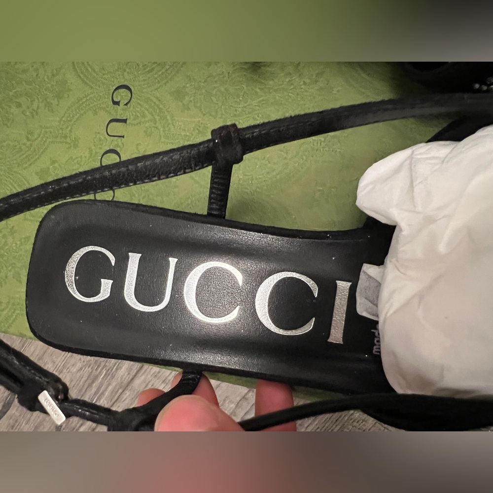 Gucci Crystal Women’s GG Slingback Ballet Flats - Picture 3 of 7